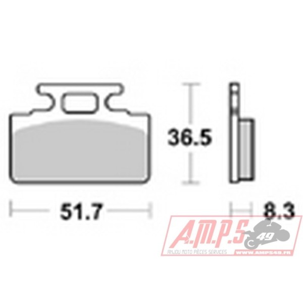 Plaquettes de freins Arrière AP RACING - RS R - 125 - HONDA  1991-1994  