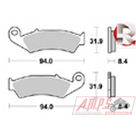 Plaquettes de freins Arrière AP RACING - VFR R - 750 - HONDA 1991-1991 