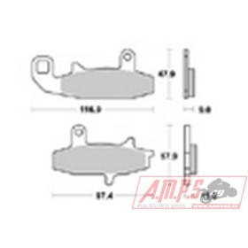 Plaquettes de freins Avant AP RACING - DR R - 650 - SUZUKI 1990-1990 