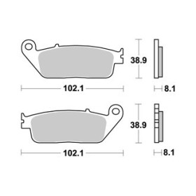 Plaquettes de freins Avant AP RACING Option - Speedmaster EFI - 865 - TRIUMPH 2015-2018