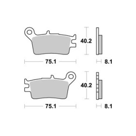 Plaquettes de freins Arrière AP RACING - XLR R Baja - 250 - HONDA 1988-1990 
