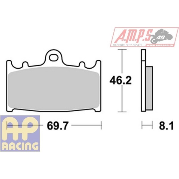 Plaquettes de freins Avant AP RACING - RGV - 250 - SUZUKI  1994-1994  