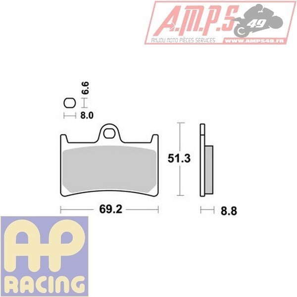 Plaquettes de freins Avant AP RACING - TZR RR - 125 - YAMAHA  1995-1995  