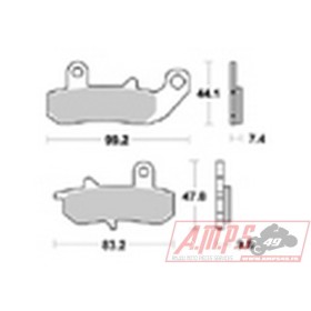 Plaquettes de freins Arrière AP RACING Option - DR RSE - 650 - SUZUKI 1990-1991 