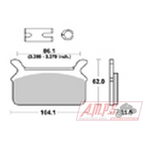 Plaquettes de freins Arrière AP RACING - FLTC Tour Glide Classic - 1340 - HARLEY-DAVIDSON 1990-1992 