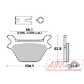 Plaquettes de freins Arrière AP RACING - FLHT Electra Glide Standard - 1340 - HARLEY-DAVIDSON 1997-1998 