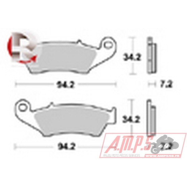 Plaquettes de freins Avant AP RACING - CRM - 250 - HONDA  1998-1998  