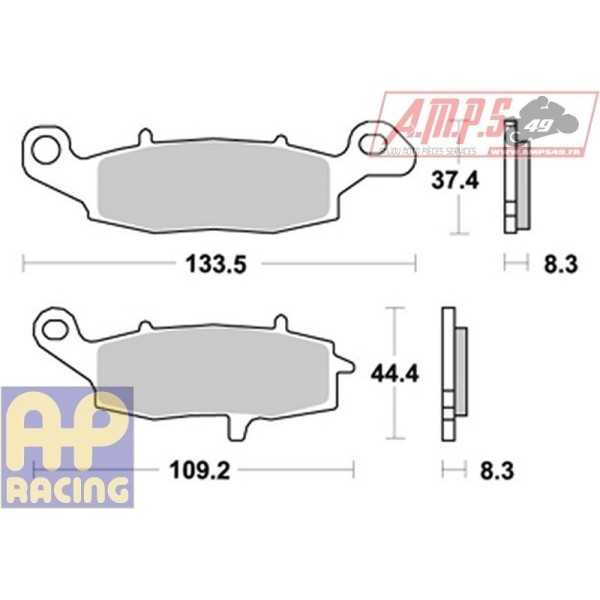 Plaquettes de freins Avant AP RACING - SV N - 650 - SUZUKI  2000-2001  