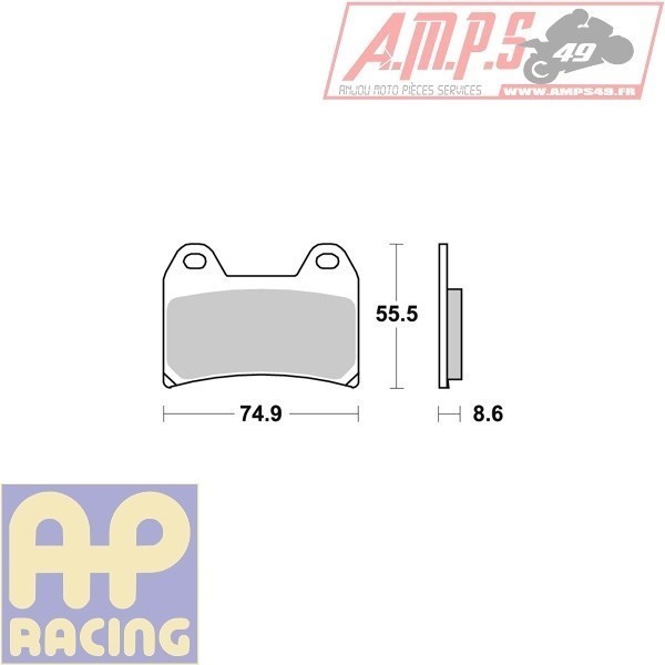 Plaquettes de freins Avant AP RACING - V7 Classic - 750 - MOTO-GUZZI  2008-2011  