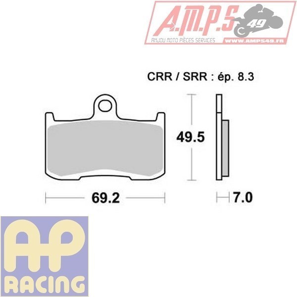 Plaquettes de freins Avant AP RACING - GSXS A Abs (GSX-S) - 750 - SUZUKI  2018-2019  