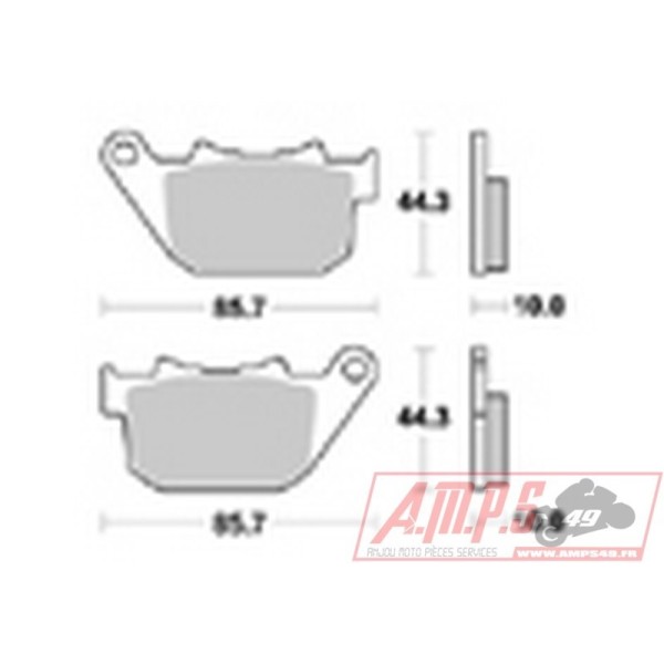 Plaquettes de freins Arrière AP RACING - XL C Sportster Custom - 883 - HARLEY-DAVIDSON  2005-2006  