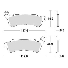 Plaquettes de freins Avant AP RACING Option - VLR C1800R Intruder-Boulevard C109R - 1800 - SUZUKI 2008-2008