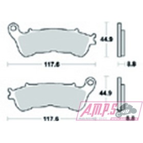 Plaquettes de freins Arrière AP RACING - CBF Abs - 1000 - HONDA 2011-2011 