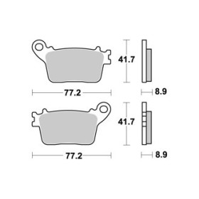 Plaquettes de freins Arrière AP RACING Option - ZX6R G Ninja KRT Abs - 636 - KAWASAKI 2019-2019 