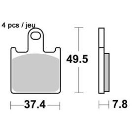 Plaquettes de freins Avant AP RACING Option - ZZR F Abs - 1400 - KAWASAKI 2013-2014
