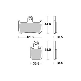 Plaquettes de freins Avant AP RACING Option - MT-01 SP (MT01) - 1700 - YAMAHA 2009-2010