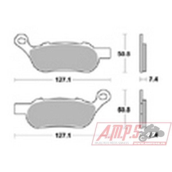 Plaquettes de freins Arrière AP RACING - FXDWG Dyna Wide Glide - 1584 - HARLEY-DAVIDSON  2010-2011  