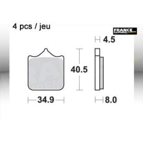Plaquettes de freins Avant AP RACING Option - S R Abs - 1000 - BMW 2014-2014