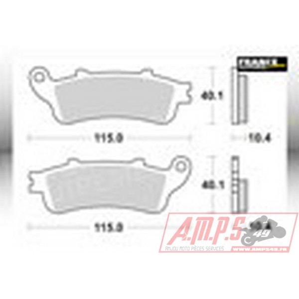 Plaquettes de freins Arrière AP RACING - GL Goldwing Abs - 1800 - HONDA  2012-2012  