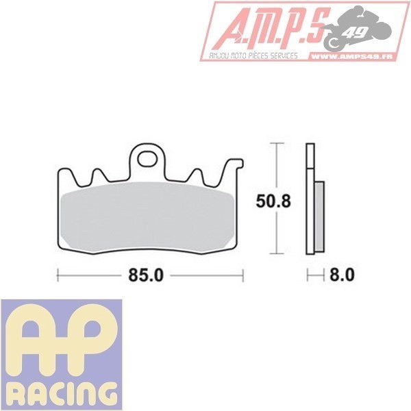 Plaquettes de freins Avant AP RACING - Hypermotard Abs - 821 - DUCATI  2015-2015  