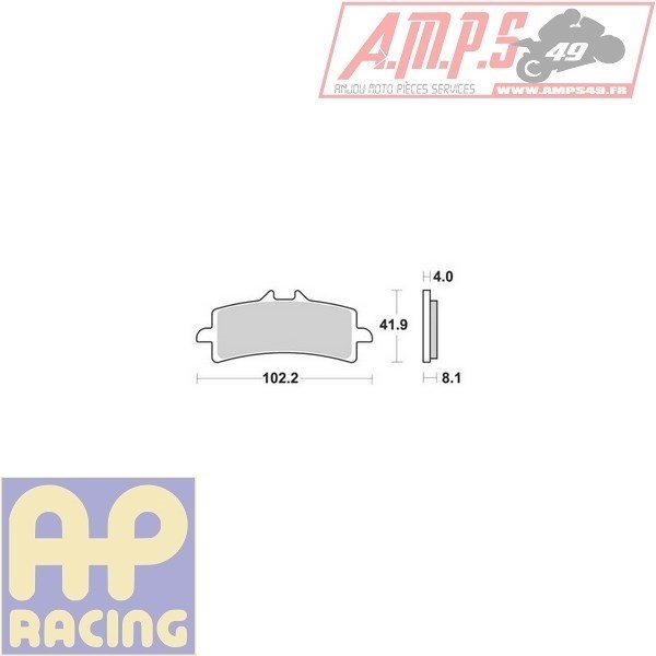 Plaquettes de freins Avant AP RACING - CBR S Fireblade SP - 1000 - HONDA  2014-2015  