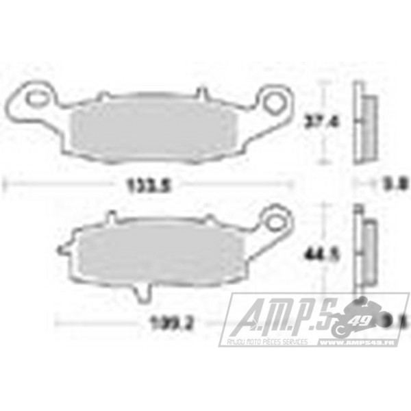 Plaquettes de freins Arrière AP RACING - VZR Intruder M1800R Boss - 1800 - SUZUKI  2014-2018  