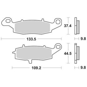Plaquettes de freins Arrière AP RACING Option - VZR Intruder M109R2 - 1800 - SUZUKI 2008-2008 