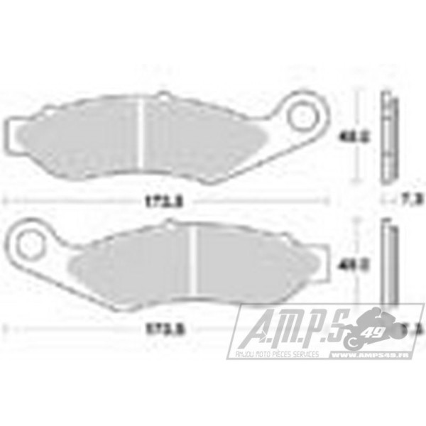 Plaquettes de freins Avant AP RACING - FLHTCUTG 1745 ANV Tri Glide Ultra Anniversaire - 1745 - HARLEY-DAVIDSON  2018-2018  