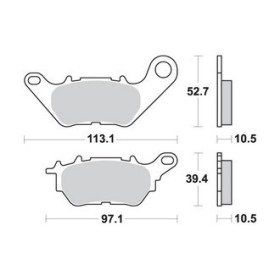 Plaquettes de freins Arrière AP RACING - YZF-R3 320 A Abs - 300 - YAMAHA 2019-2019 