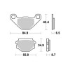 Plaquettes de freins Arrière AP RACING - MX SM - 125 - APRILIA  2004-2004  