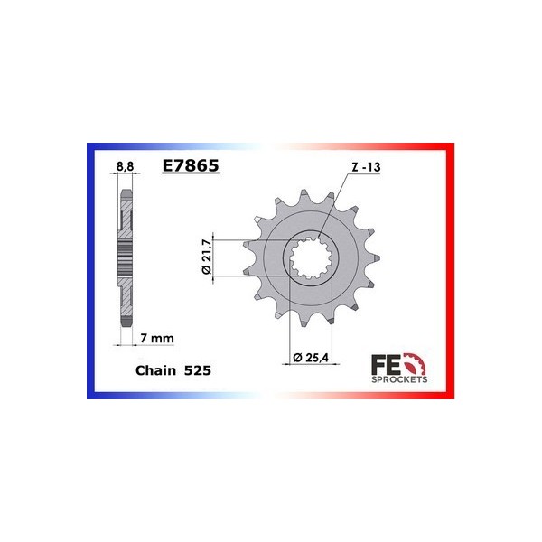 Pignon de sortie de boîte - Z E Abs - 1000 - KAWASAKI  2010-2013  