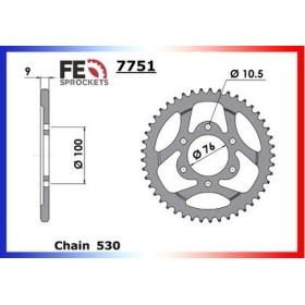Couronne Arrière de transmission en Acier - GSXR - 750 - SUZUKI 1991-1991