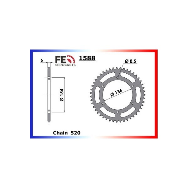 Couronne Arrière de transmission en Acier - Mulhacén - 659 - DERBI 2005-2005 