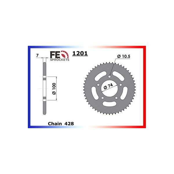 Couronne Arrière de transmission en Acier - SM R Factory CBS - 125 - SWM  2019-2019  