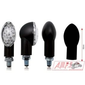 Clignotants BIHR Oval LED noir universel
