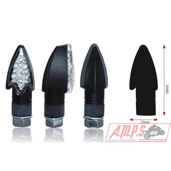 Clignotants BIHR Darts LED noir universel 