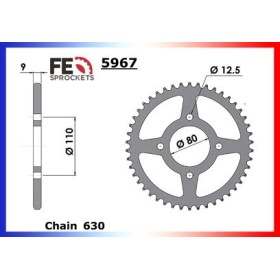 Couronne Arrière de transmission en Acier - CB F2 - 750 - HONDA 1978-1978