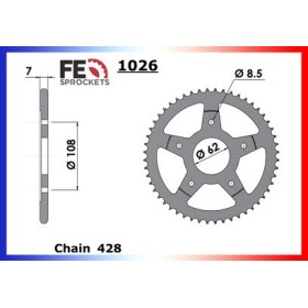 Couronne Arrière de transmission en Acier - Tangoo - 250 - RIEJU 2012-2018