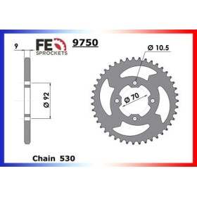 Couronne Arrière de transmission en Acier - Z H / Ltd - 400 - KAWASAKI 1981-1981