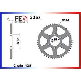 Couronne Arrière de transmission en Acier - TW - 200 - YAMAHA 1989-1992