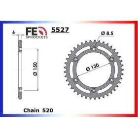 Couronne Arrière de transmission en Acier - XL RC-RH Prolink - 500 - HONDA 1983-1983