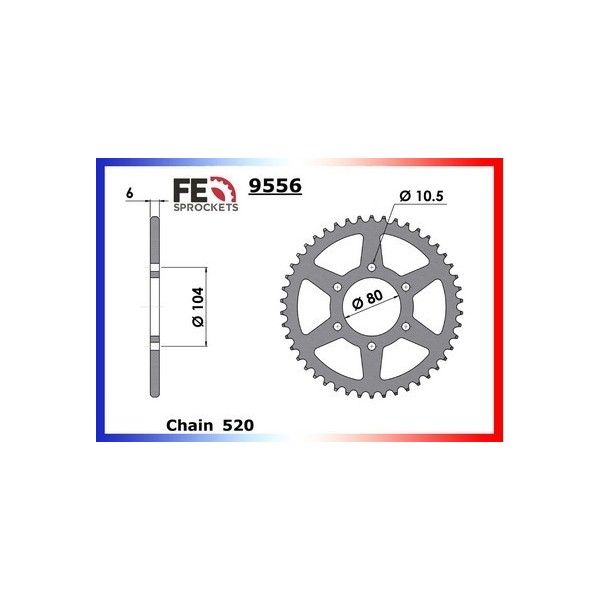 Couronne Arrière de transmission en Acier - Z B Abs - 800 - KAWASAKI  2015-2016  