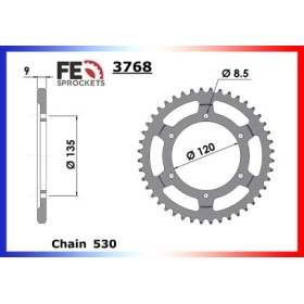 Couronne Arrière de transmission en Acier - XJ N - 600 - YAMAHA 1984-1990