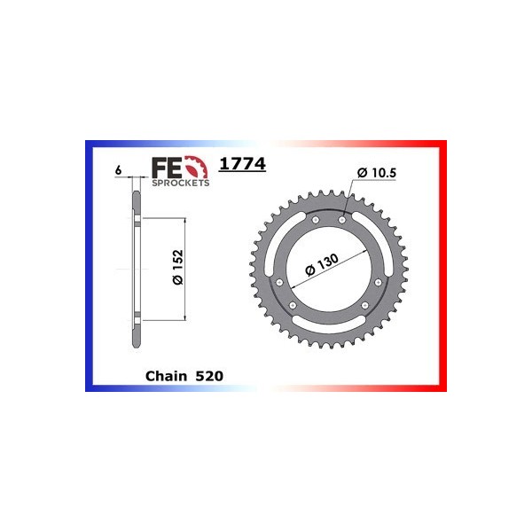 Couronne Arrière de transmission en Acier - Canyon - 500 - CAGIVA  2002-2002  