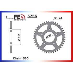 Couronne Arrière de transmission en Acier - CBR - 600 - HONDA 1990-1990