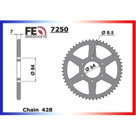 Couronne Arrière de transmission en Acier - TS - 125 - SUZUKI 1974-1974