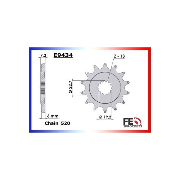 Pignon de sortie de boîte - GSXR RA Abs - 250 - SUZUKI  2017-2019  