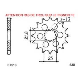 Pignon de sortie de boîte - Z Z1,Z1A,Z1B - 900 - KAWASAKI 1972-1975