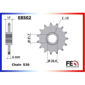 Pignon de sortie de boîte - CB XA Abs - 500 - HONDA 2019-2019