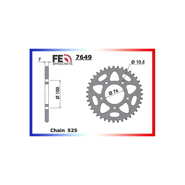 Couronne Arrière de transmission en Acier - Tornado Tre - 1130 - BENELLI  2006-2014  